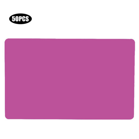 50Pcs Aluminium Alloy Business Card Exquisite Color Name Cards Business Greeting AccessoriesPurple (1/5)
