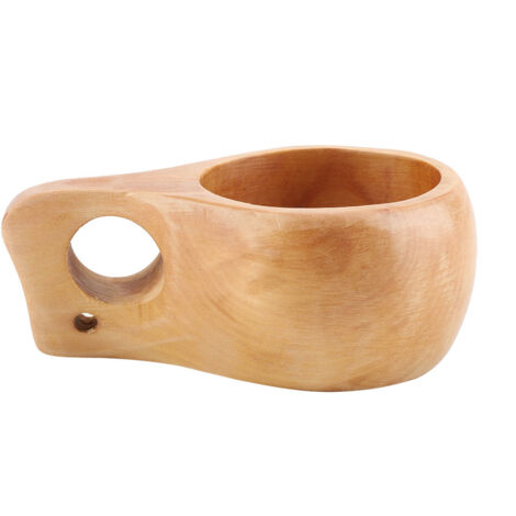 Wooden Tea Coffee Cup Portable Outdoor Natural Wood Drinks Drinking Mug with Handle(2) (1/5)