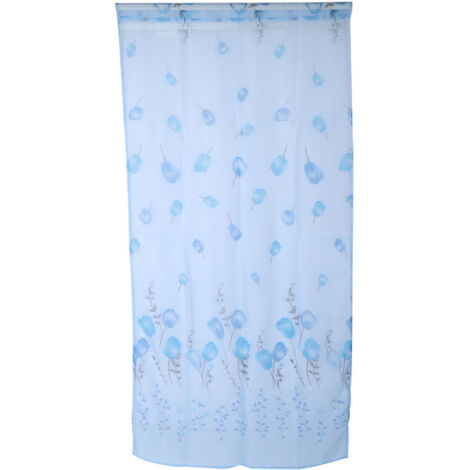 1x2m Window Sheer Elegant Window Voile Curtains for Balcony Rooms DecorationBlue (1/5)
