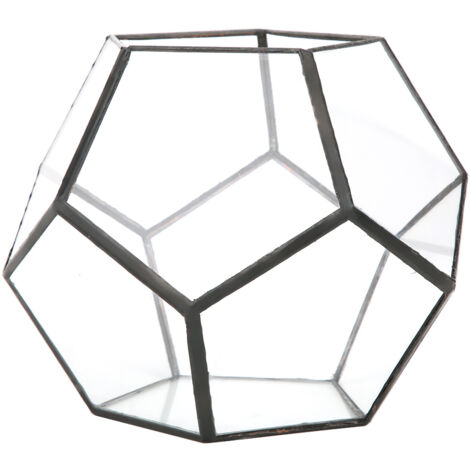 Stylish Geometric Shape Glass Flowerpot Succulents Plant Planter Container Landscape Decoration (1/5)