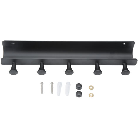 U shaped Household Bathroom Wall Mounted Hook Aluminum Towel Clothes Storage Hanging 5 Hooks Rack (1/5)