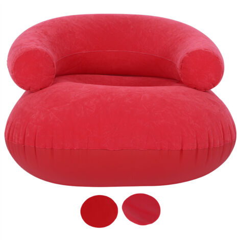Inflatable Flocking Sofa Chair with Armrest for Living Room Bedroom Outdoor Furniture Supplies