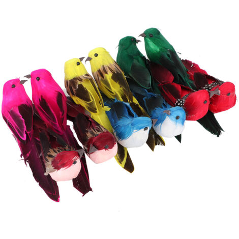 12PCS L005 Foam Artificial Simulation Vivid Feather Bird Ornaments DIY for Wedding Home Garden Party Decoration (1/5)