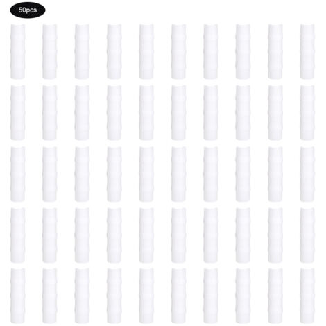 50PCS White Greenhouse Frame Pipe Tube and Film Clip Clamp Connector Kit Garden Tool8cm (1/5)