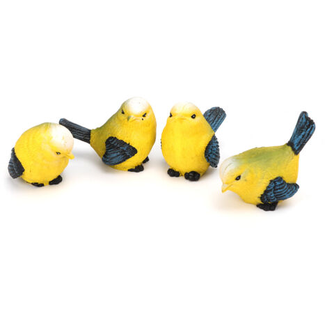 4pcs/set Lawn Garden Courtyard Resin High Simulation Bird Decoration Animal Ornament (1/5)