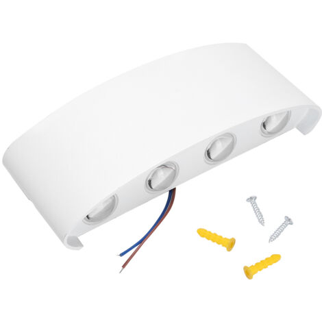 Indoor Simple Aluminum LED Wall Lamp Light for Bedroom Corridor 8W AC 85-265V White(cold white)