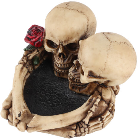 Resin Skeleton Shaped Figurine Ashtray Cigarette Ashes Tray Statues for Halloween Gifts Decor (1/5)
