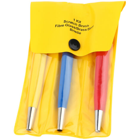 3pcs Fiberglass Scratch Brush Pen Set Watch Repair Rust Remove Clean Tool