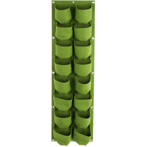 16 Pockets Vertical Greening Hanging Wall Outdoor Garden Grow Plant Bags Planter (1/5)