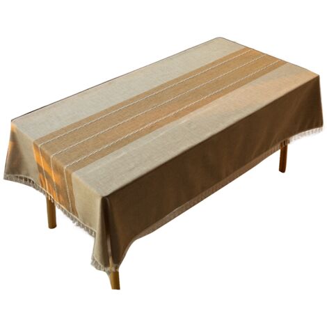 Tablecloth Wrinkle Resistant Dustproof Modern Tassel Design Decorative Table Cover for Dining Room Patio Cafe (1/5)
