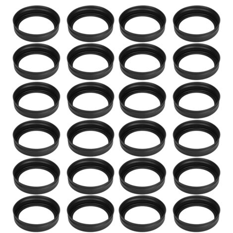 24Pcs for Mason Jar Horse Mouth Iron Lid Round 70mm Widemouthed Split Cover Matte Black (1/5)