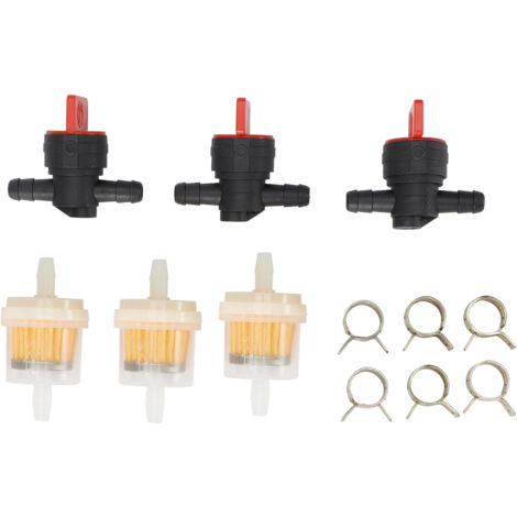 G1/4 Gas Tank Shut Cut Off Valve Filter Clamp Kit for Garden Brush Cutter Lawn Mower Carburetor (1/5)