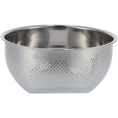 Drain Basket Stainless Steel Rice Sieve Thickened Vegetable Washing Drainer Kitchen Household Rice BasketL‑26.0CM (1/5)