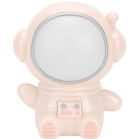 Night Light 3 Modes LED Colorful Cute Astronaut Appearance USB Port Bedside Night Lamp for Bedroom Dormitory Pink (1/5)