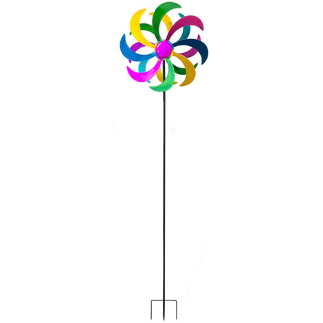 Garden Decor Wind Spinners Bidirectional Rotation Waterproof UV Resisting Metal Wind Spinner for Lawn Yard