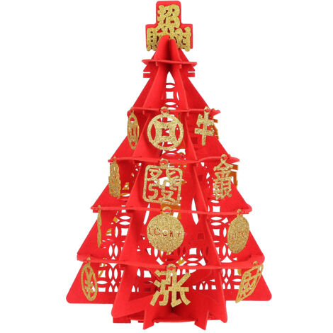 DIY Felt Tree Decorations for Garden Courtyard Party New Year Wedding Party Room Ornaments (1/5)