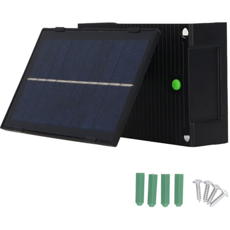 Outdoor Solar Wall Light ABS Waterproof IP65 6W Adjustable LED Wall Light with Battery for Courtyard Warm Light (1/5)