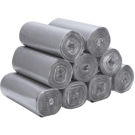 9Roll Big Size Thicken Kitchen Bathroom Toilet Waste Trash Clean Rubbish Garbage Bag Silver (1/5)