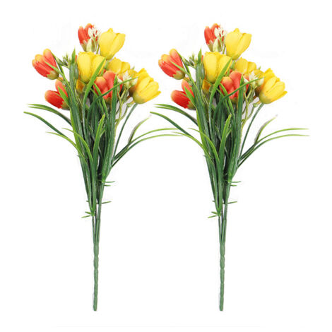 2Pcs Artificial Tulips Flowers Fake Tulip Bouquet Decor for Home Garden Wedding Party Decorations Supplies (1/5)