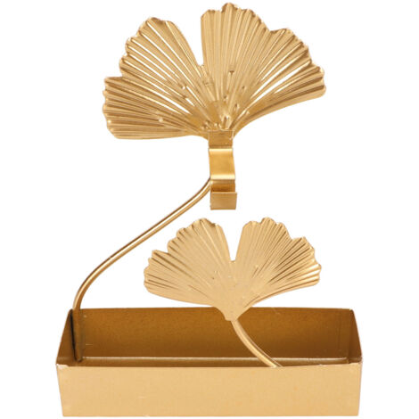 Coil Incense Holder Double Ginkgo Leaf Design Incense Hangable Bracket with Tray for Indoor and Outdoor Use (1/5)