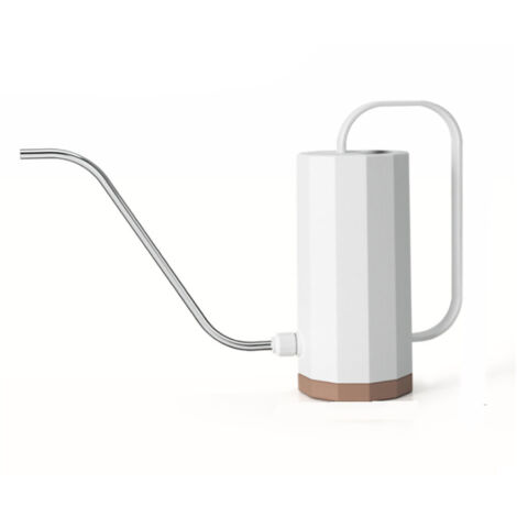 Watering Can Stainless Steel Long Spout Plant Watering Pot with Large Humanized Handle for Garden Ivory White