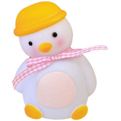 LED Night Lamp Duckling with Pink Ribbon Power Saving Cute Night Lamp for Sleeping Bedside Dormitories (1/5)