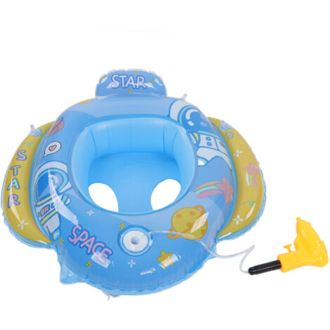 Swimming Seat Ring Environmental Friendly PVC Inflatable Safe Raft for 1 to 5 Years Children Blue (1/5)