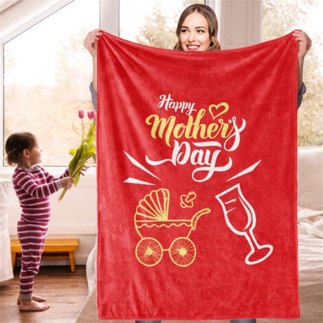 Blanket Breathable Soft Polyester Clear Printing Bright Color Machine Washable for Home Sofa BL327‑3 150x200cm