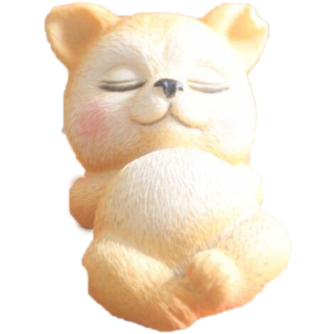 5Pcs Miniature Dog Model Doll Cute Cartoon Decorations Crafts Light for Living Room Tabletop CarReclining Dog 3x7cm (1/2)