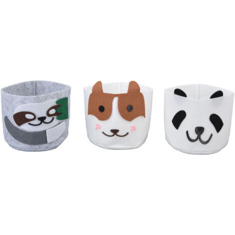 Animal Plant Basket Handcraft Panda Sloth Dog Shape Flower Pot Container for Home Decor (1/5)