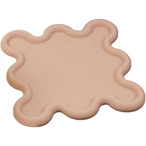 Cup Mat PVC Irregular Shape Heat Resisting Waterproof Household Bowl Mat for Kitchen Brown (1/5)