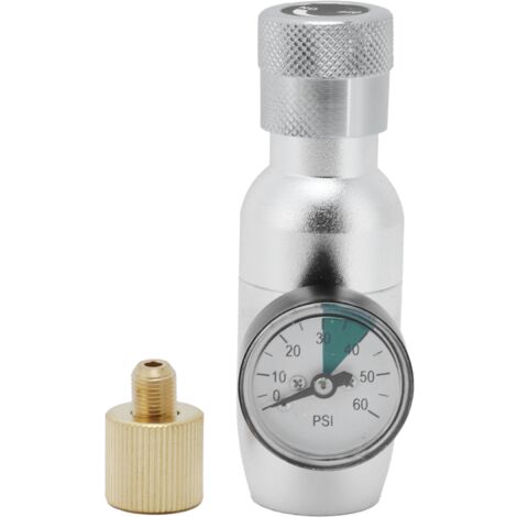 Mini CO2 Regulator with Pressure Gauge Homebrew Beer Soda Kegging Accessory MFL 3/8in (1/5)