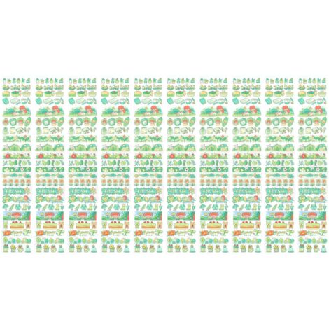 10Sheet Long Strip PET Tape Sharing Sticker Cute Cartoon Small Decoration Stickers for CalendarType 7 (1/5)