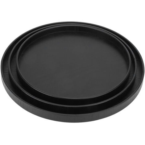 Wooden Round Tea Cup Tray Round Originality Fruit Palte Tableware Cutlery Kitchen Accessory (1/5)