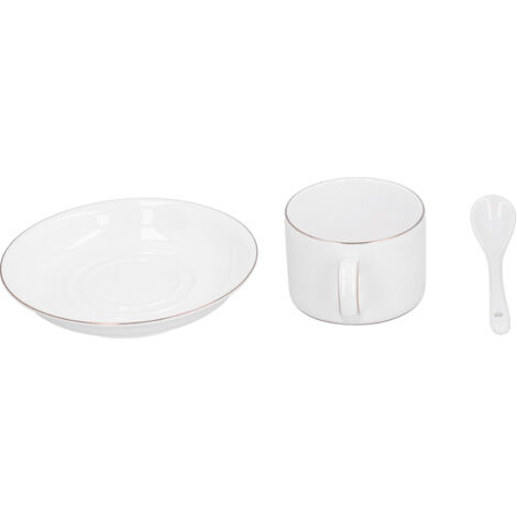 4 Set Coffee Cup Set Coffee Mug with Saucer Spoon Tea Mug Drinkware Gift for Home Kitchen (1/5)