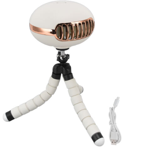 Baby Stroller Fan Octopus Shape 3 Wind Speeds USB Battery Powered Portable Handheld Baby Carriage Fan 3W White (1/5)