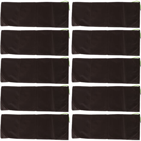 10pcs Flood Sandbags Professional Empty Rain Proof Drawstring Flood Control Sandbags for House Door Garage Basement Coffee (1/5)