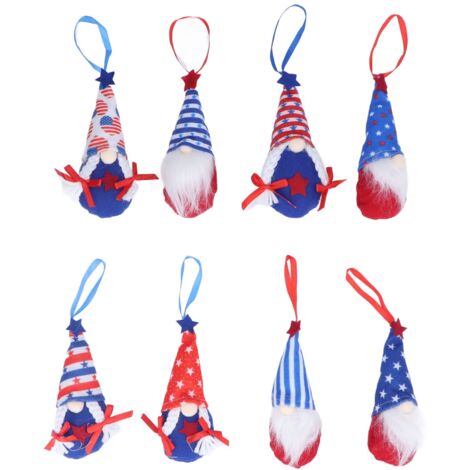 8pcs Independence Day Gnome Doll Pentastar Plush Faceless Dwarf Doll Decor for Decoration (1/5)