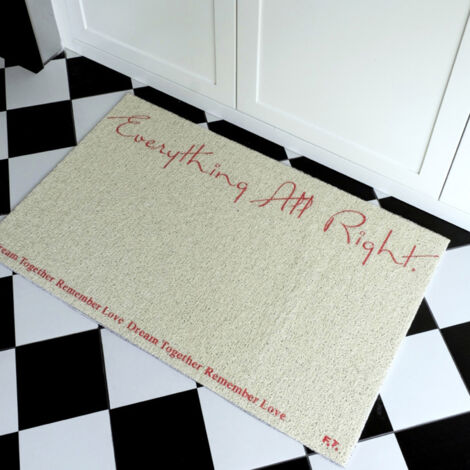 Entry Doormat Durable PVC Loop Mesh Repels Water Anti Slip Croppable Shoe Scraper Outdoor Indoor Mats Sketch Text (1/4)