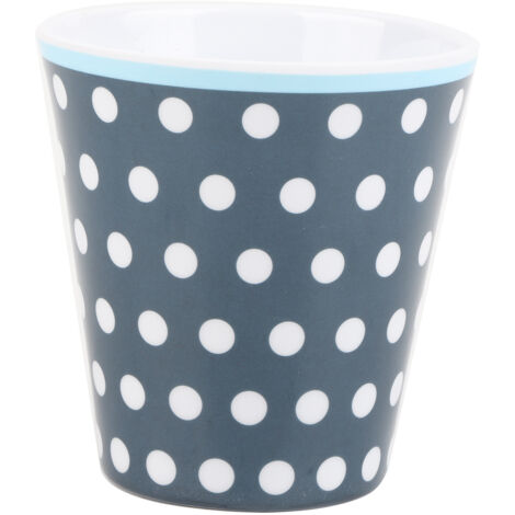 260ml Imitation Porcelain Water Cup Coffee Milk Cup Drinking Mug for Restaurant School UseDark Blue Dot (1/5)