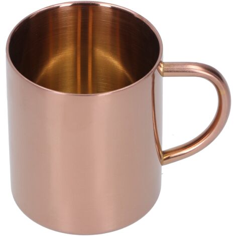 Mug Cup 304 Stainless Steel Double Layer Anti Scald Coffee Tea Water Cup with Handle 400ml(Rose Gold ) (1/5)
