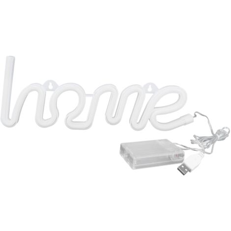 LED Neon Light Unique HOMEPattern Wall Sign Lamp Proposal Wedding Party Bar Decoration(White ) (1/5)