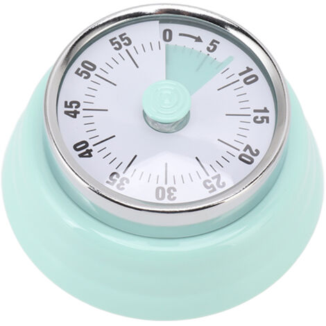 Mechanical Countdown Timer with Visual Display Dial Stainless Steel Timer for Learning Office Light Green