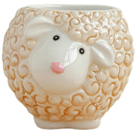 Cute Ceramics Animal Shaped Plant Pots Cartoon Succulent Flower Pots Garden Ornaments (1/5)