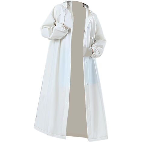 Reusable Adults Rain Ponchos Clear EVA Portable Foldable Hooded Children Rain Coat for Outdoor (1/5)