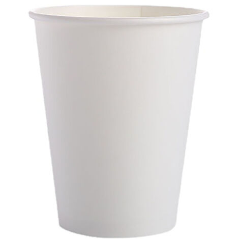 50PCS Paper Cups Rolled Edges Heat Resistant Leak Proof Environmentally Friendly for Home Office Classroom White (1/5)