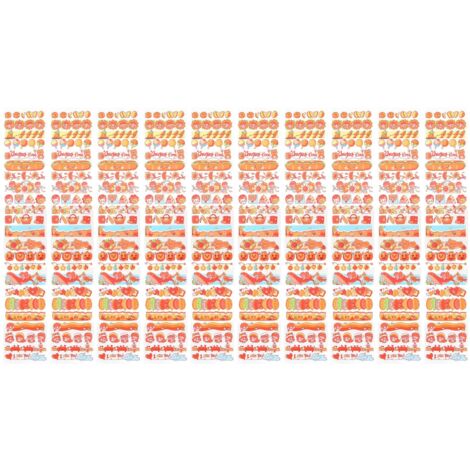 10Sheet Long Strip PET Tape Sharing Sticker Cute Cartoon Small Decoration Stickers for CalendarType 12 (1/5)