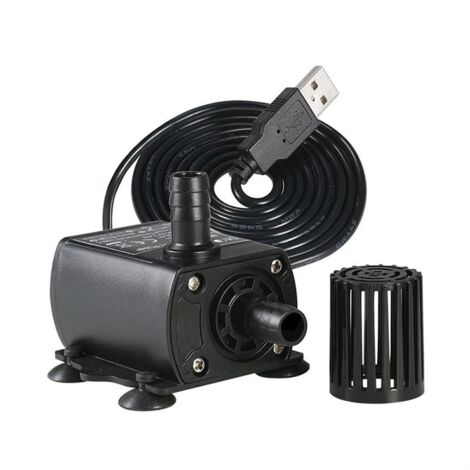 Mini Ultra Quiet Submersible Pump Aquarium Garden Pond USB Fountain Water Pump DC 5V 250L/H QR50A (1/5)