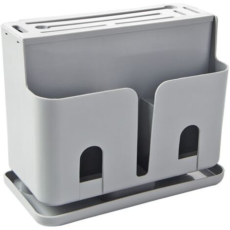 Knife Holder Sufficient Storage Space Detachable Washable Compartment Design PP Material Knife Block for Kitchen Grey (1/5)