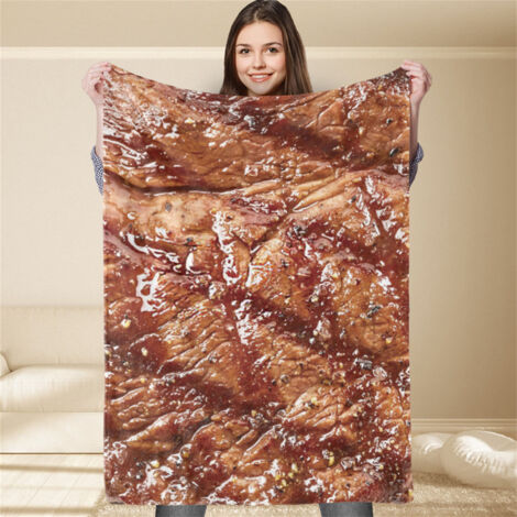 Throw Blanket Clear Food Photo Printed Soft Polyester Skin Friendly Funny for Home Sleeping Office Outdoors 140x200cm / 55.1x78.7in